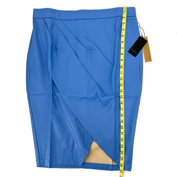 Maree Pour Toi pleather faux wrap skirt Size 12 - Picture 7 of 12